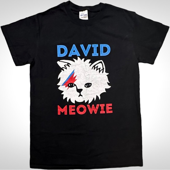 David Bowie / David Meowie Kitten Tee-shirt - Picture 1 of 3